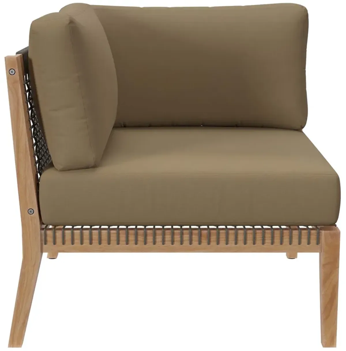 Modway - Clearwater Outdoor Patio Teak Wood Sofa