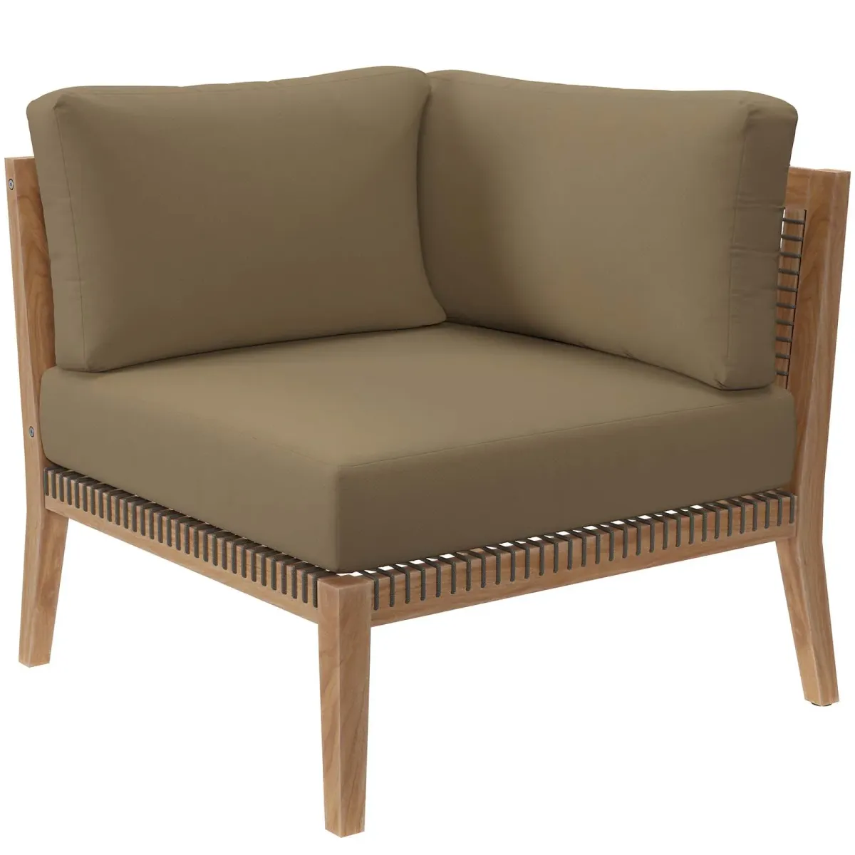 Modway - Clearwater Outdoor Patio Teak Wood Sofa