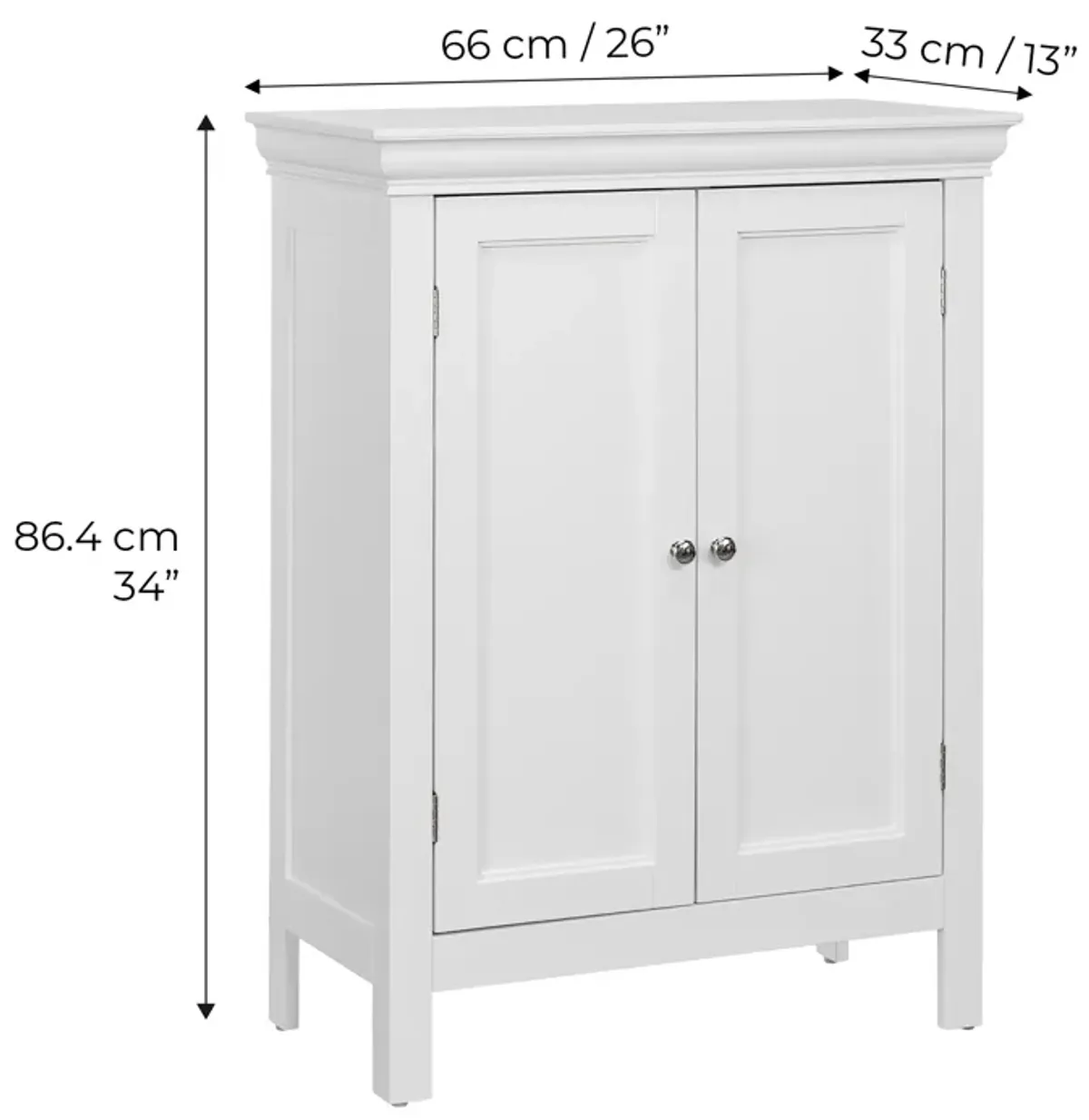 Teamson Home Stratford Freestanding Cabinet with 2 Doors