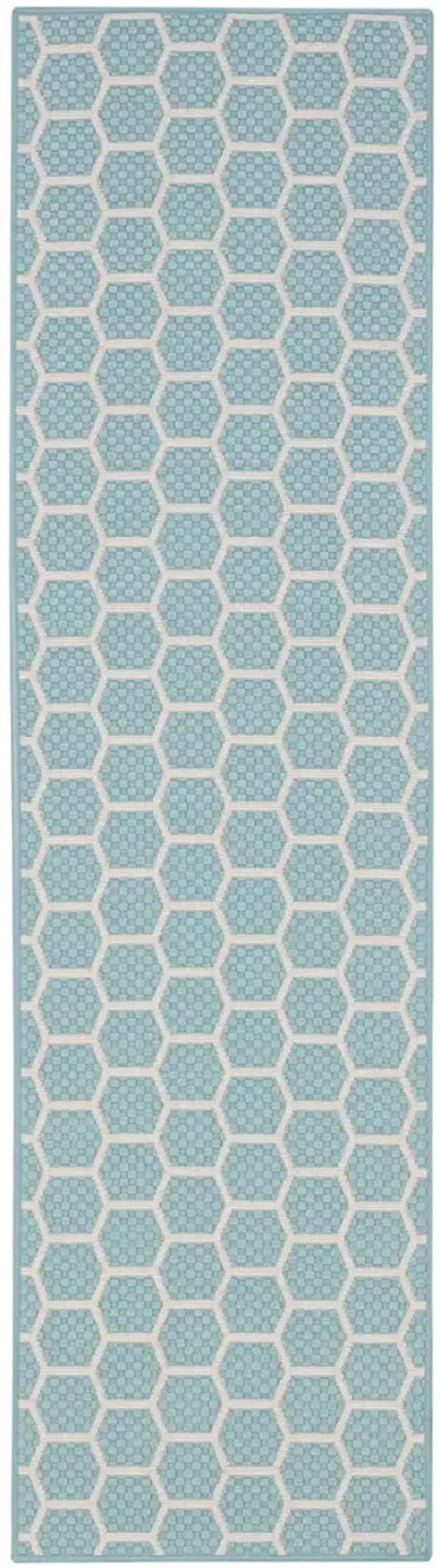 Twist Reversible TWS01 Aqua 2'2" x 10' Rug