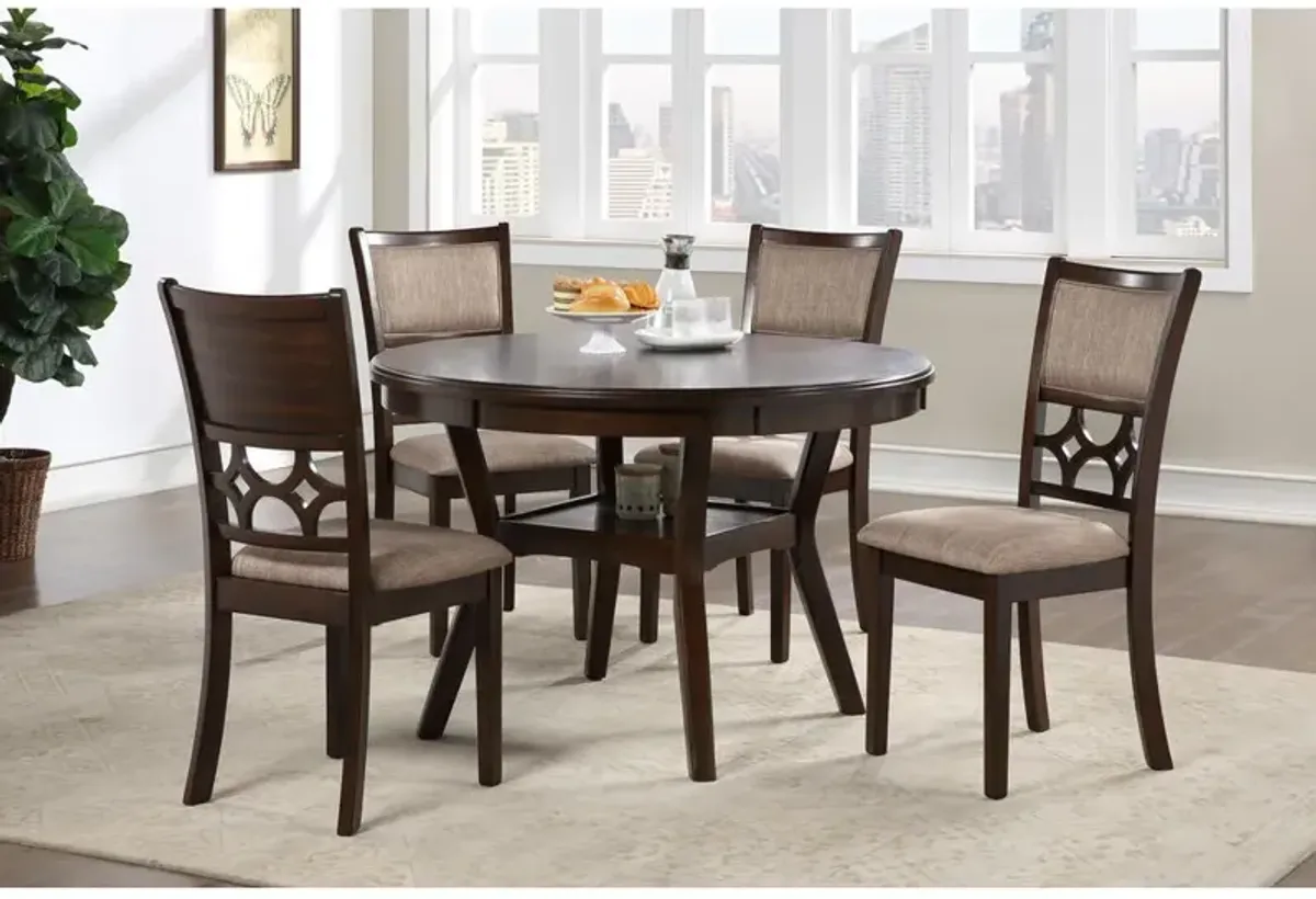 New Classic Furniture Furniture Mitchell 5-Piece Transitional Wood Dining Set in Cherry