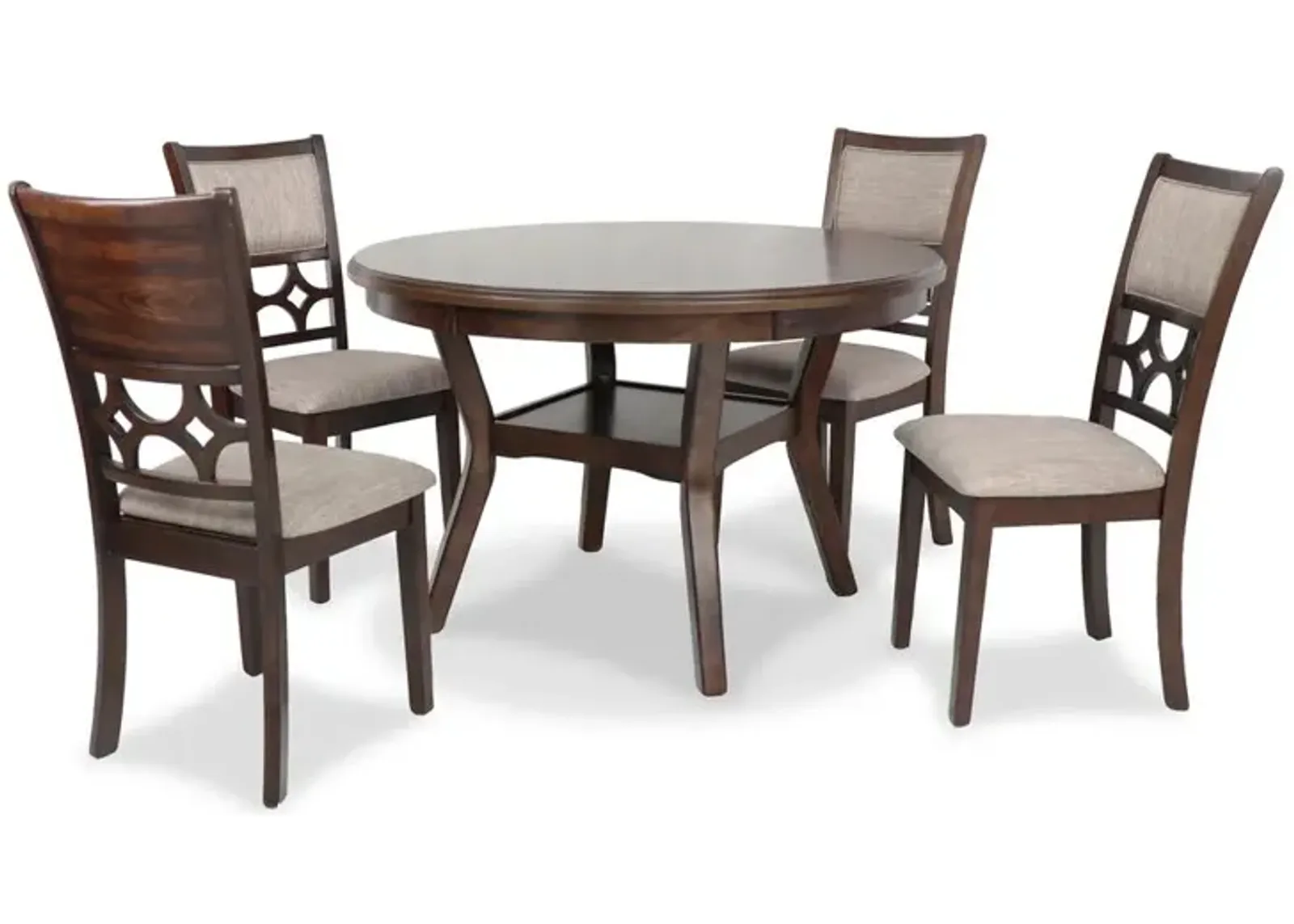 New Classic Furniture Furniture Mitchell 5-Piece Transitional Wood Dining Set in Cherry