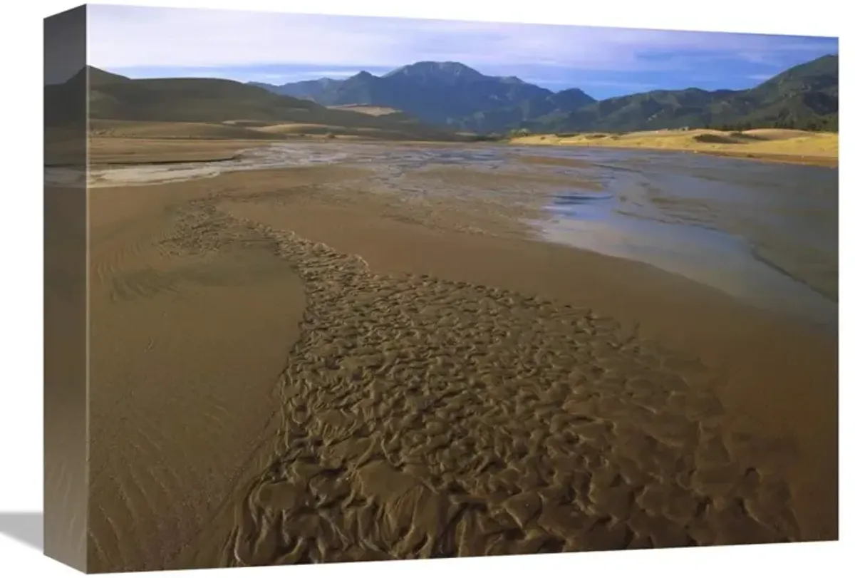 Patterns in stream bed, Great Sand Dunes National Monument, Colorado-Canvas Art-16x12