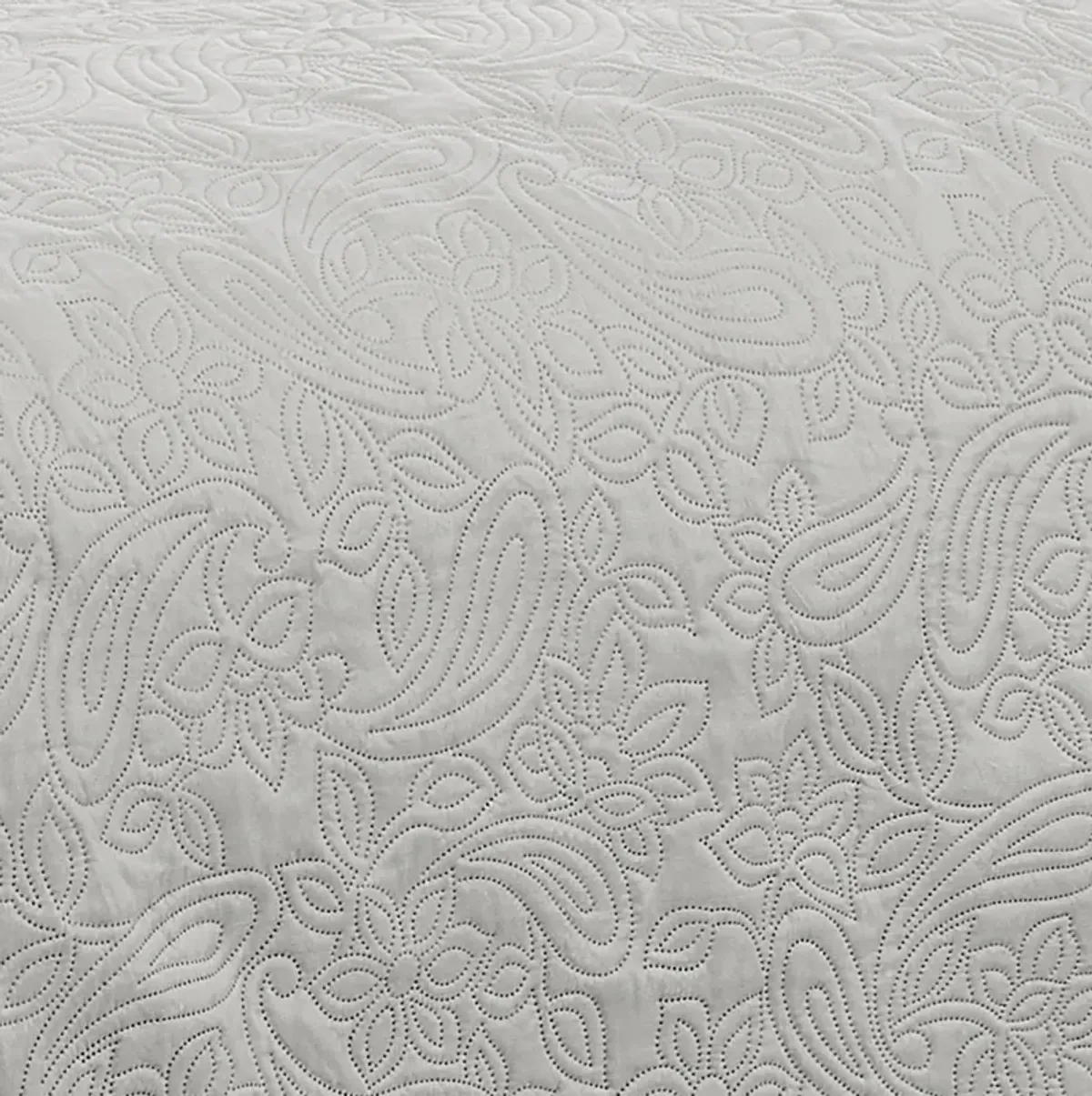 RT Designers Collection Milla 3pc Pinsonic Premium Quality All Season Quilt Set for Revitalize Bedroom King Silver