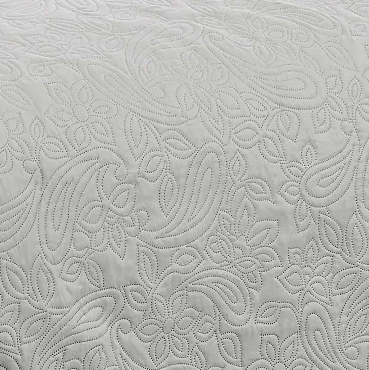 RT Designers Collection Milla 3pc Pinsonic Premium Quality All Season Quilt Set for Revitalize Bedroom King Silver