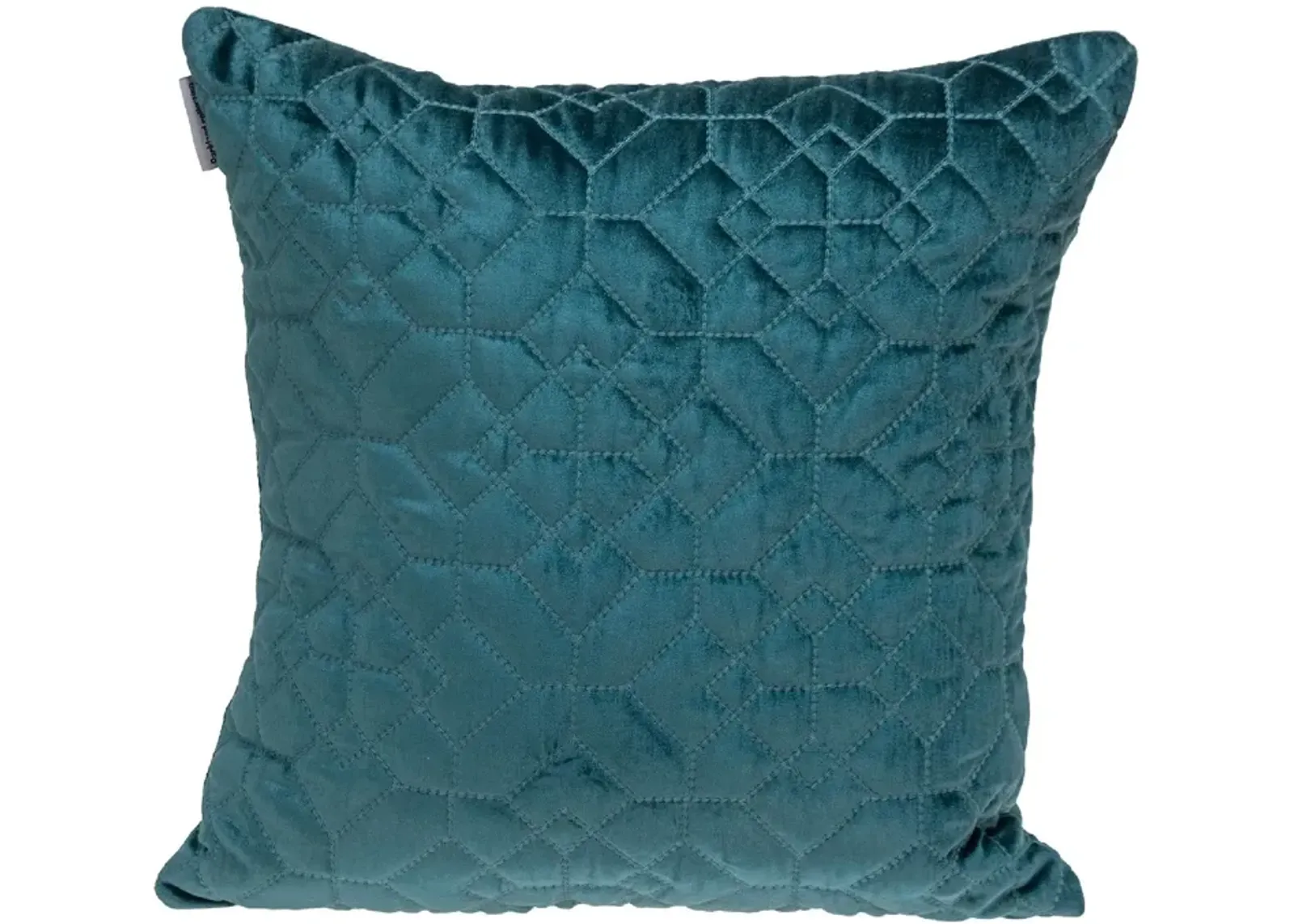 20" Teal Transitional Quilted Throw Pillow