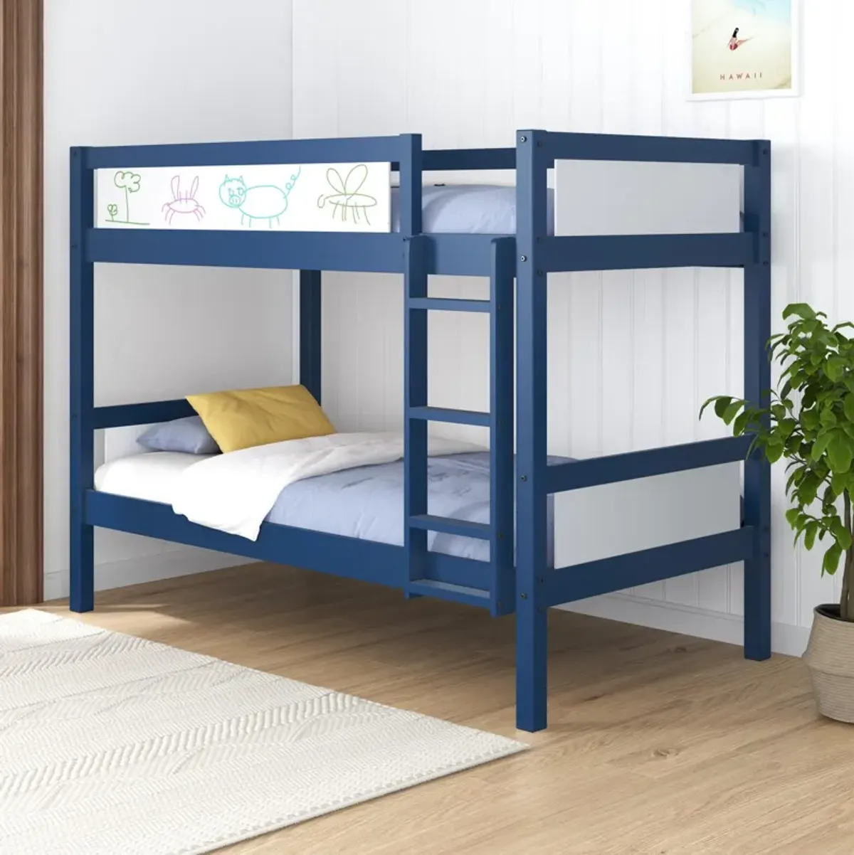 DHP Adrian Kids' Wood Twin over Twin Bunk Bed