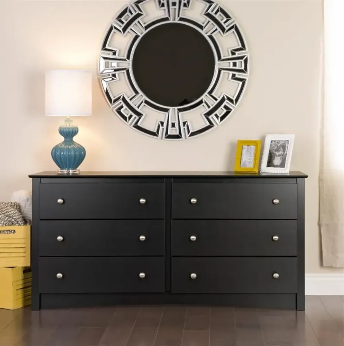 Prepac Black Sonoma 6 Drawer Dresser