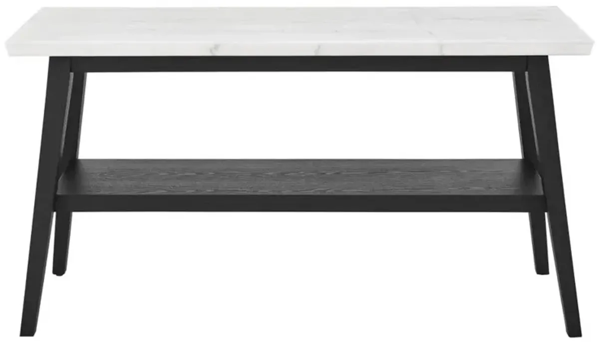 Vida-Black White Marble Top Sofa Table