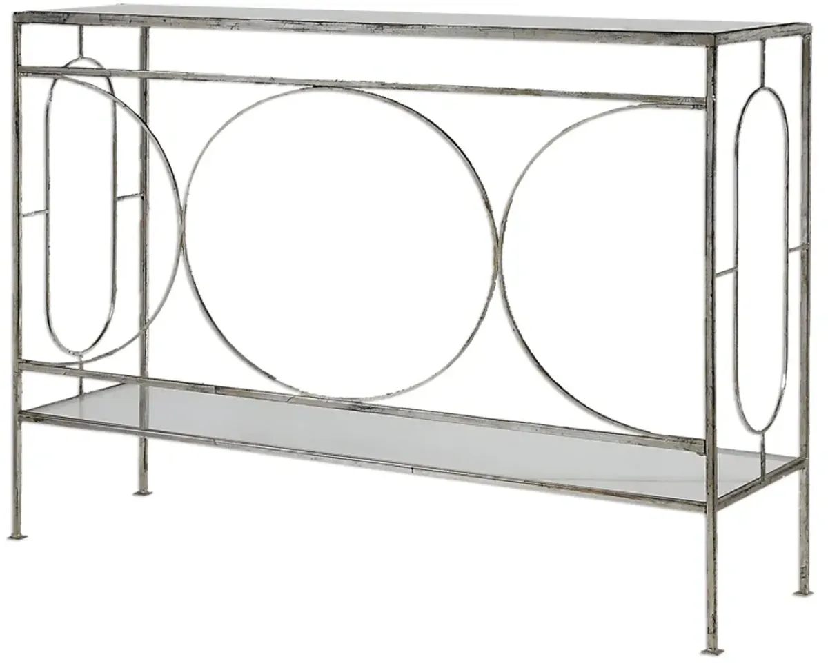 Uttermost Luano Silver Console Table