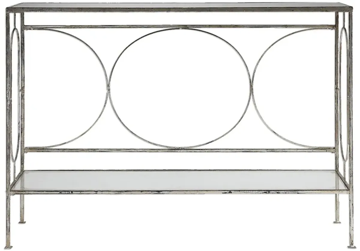 Uttermost Luano Silver Console Table