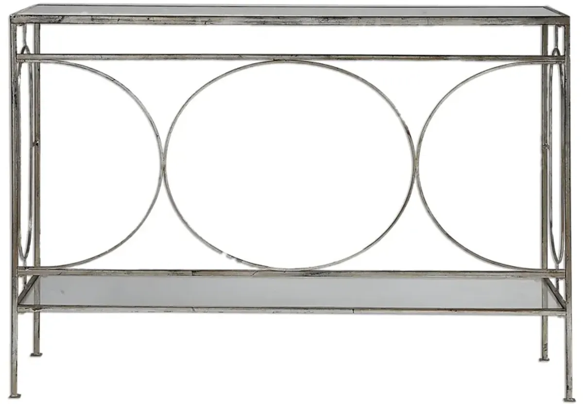 Uttermost Luano Silver Console Table