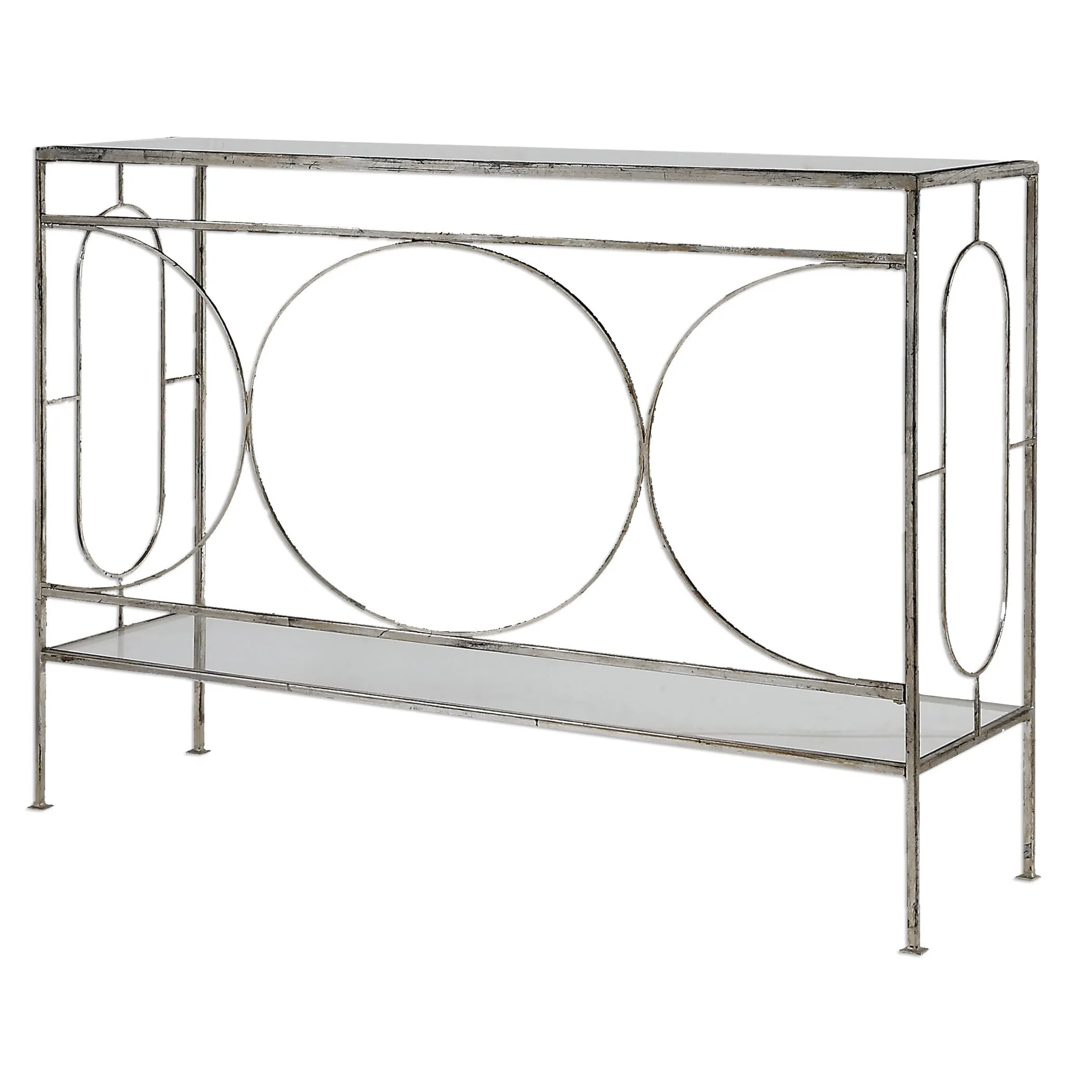 Uttermost Luano Silver Console Table