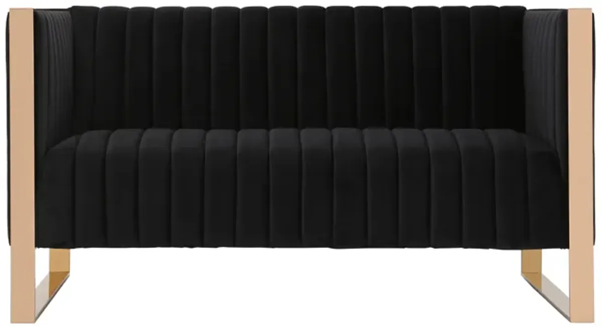 Trillium Black Loveseat
