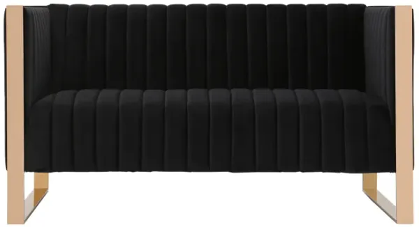 Trillium Black Loveseat