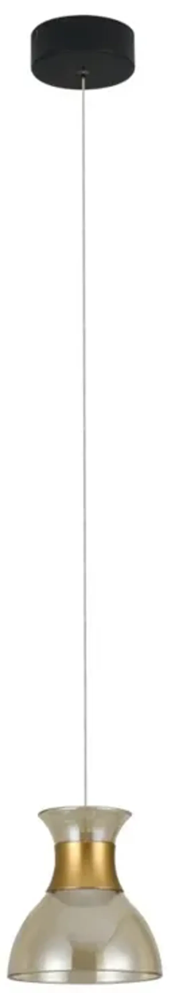 VONN Lighting 100-277V Up-Down 1-Light Integrated LED Black Height Adjustable Pendant Lighting