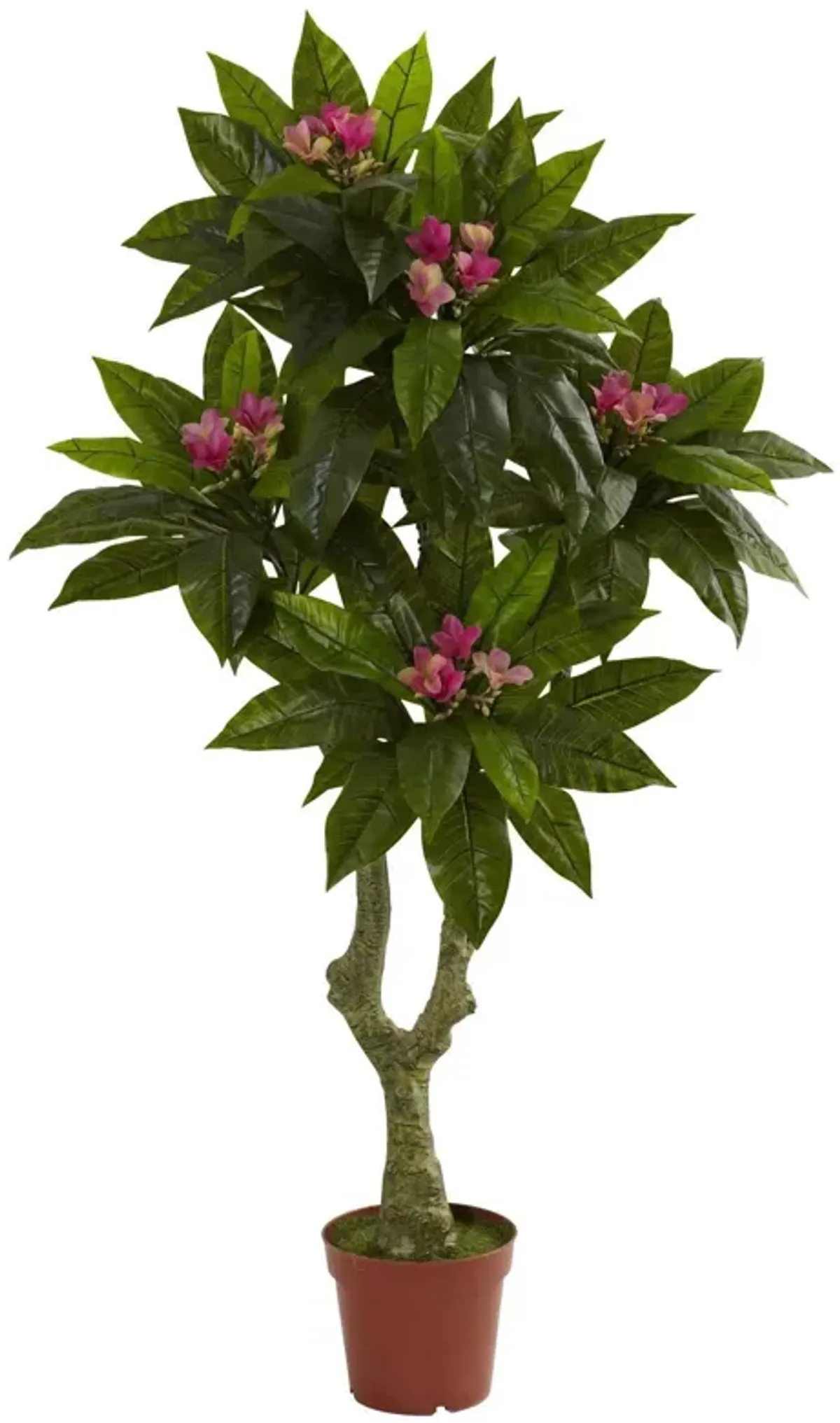 Nearly Natural 5-ft Plumeria Tree UV Resistant w/88 Lvs (Indoor/Outdoor)
