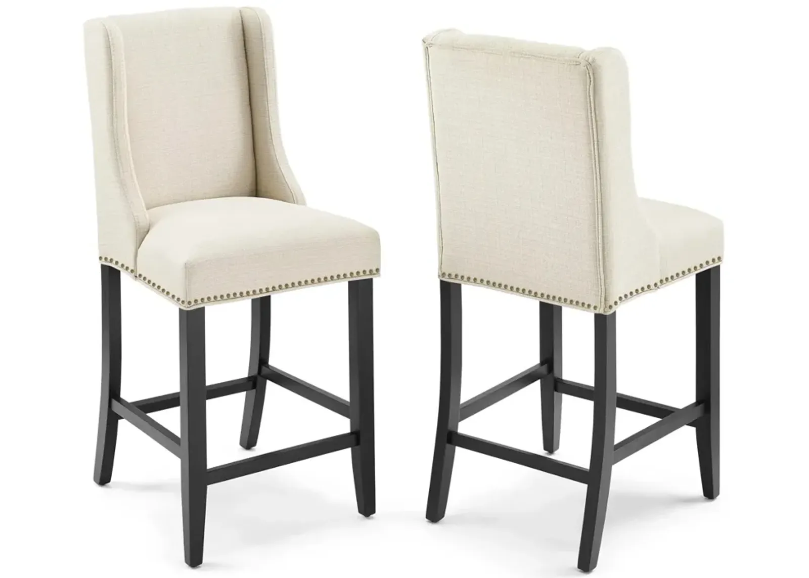 Baron Counter Stool Upholstered Fabric Set of 2