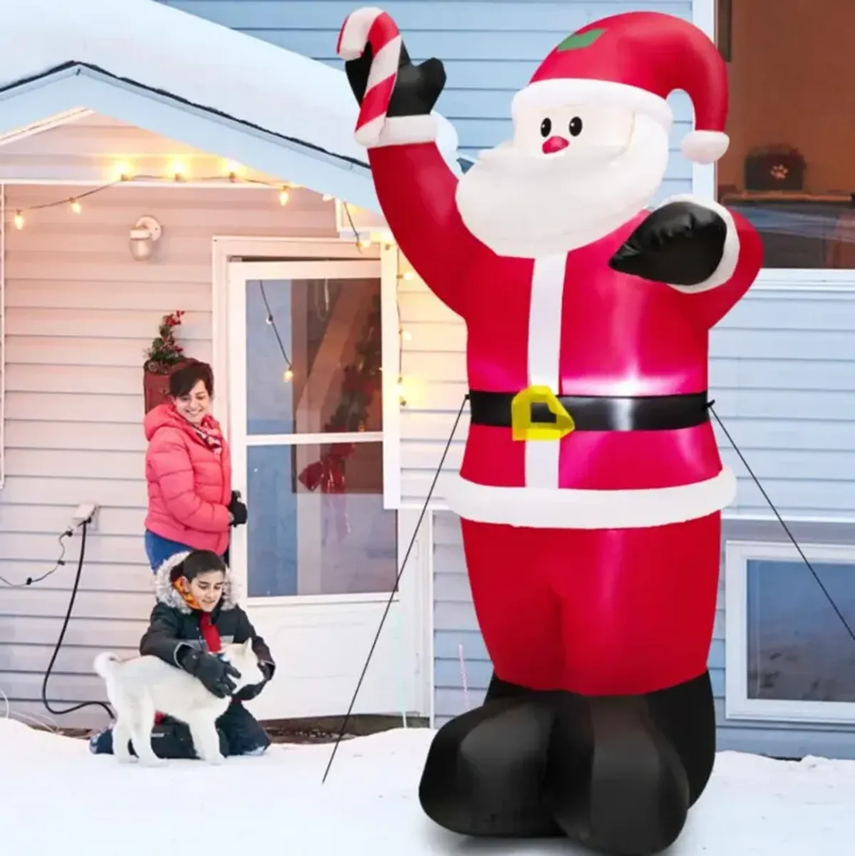 Hivvago 8 Feet Inflatable Santa Claus Decoration