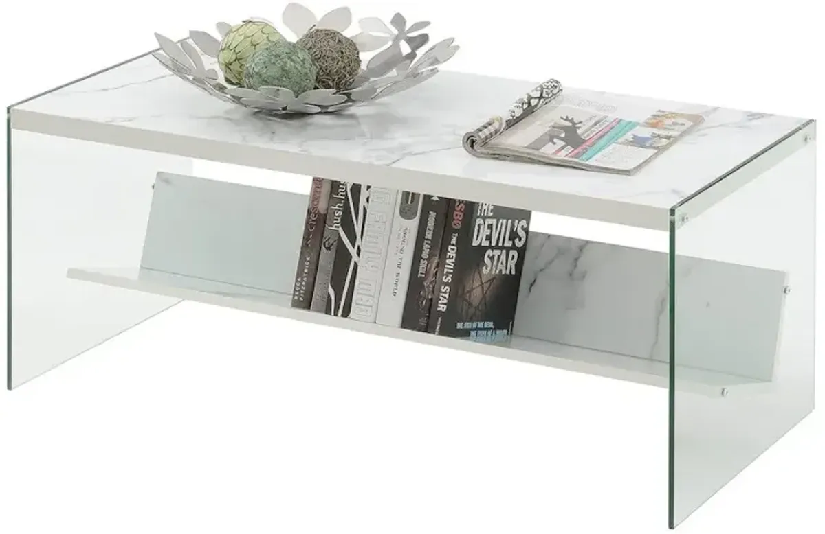 Convience Concept, Inc. SoHo Glass Coffee Table with Shelf