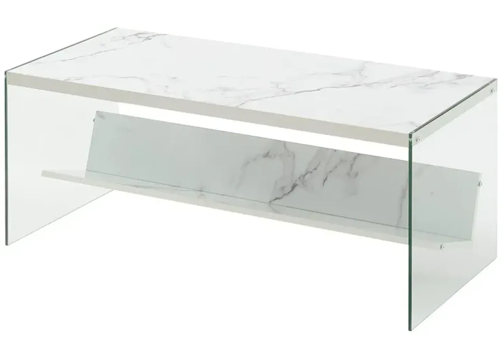 Convience Concept, Inc. SoHo Glass Coffee Table with Shelf