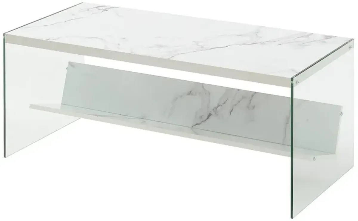 Convience Concept, Inc. SoHo Glass Coffee Table with Shelf