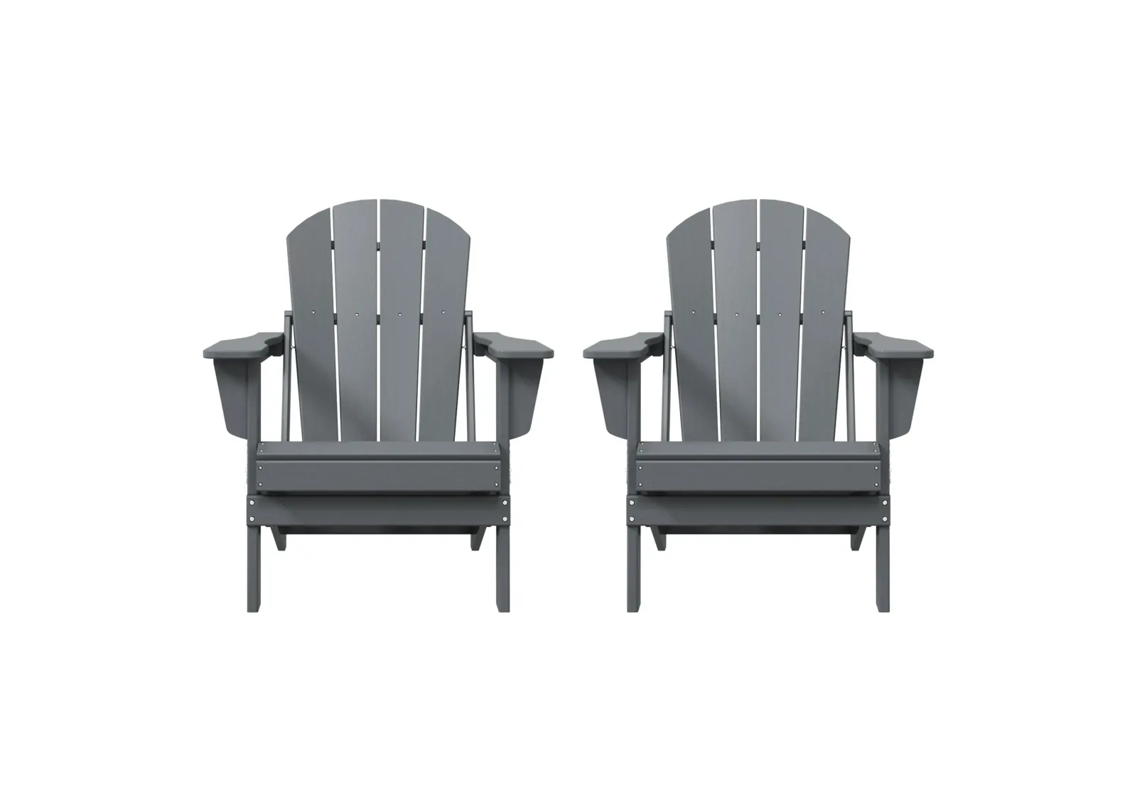 WestinTrends Westintrends 2 piece set outdoor folding Poly Adirondack chair