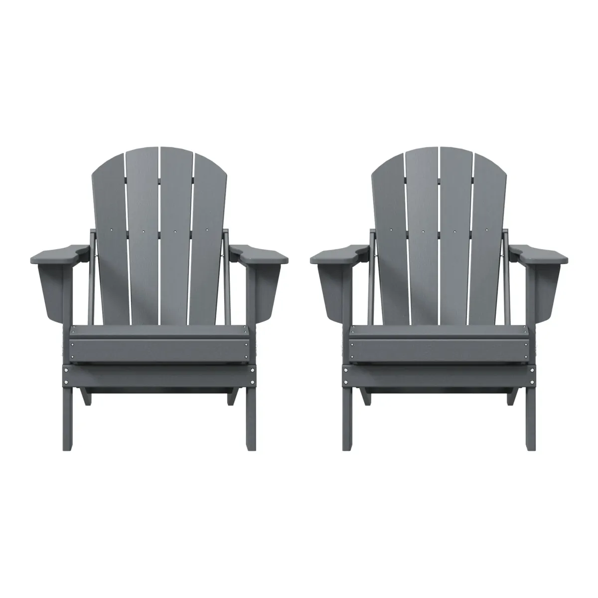 WestinTrends Westintrends 2 piece set outdoor folding Poly Adirondack chair