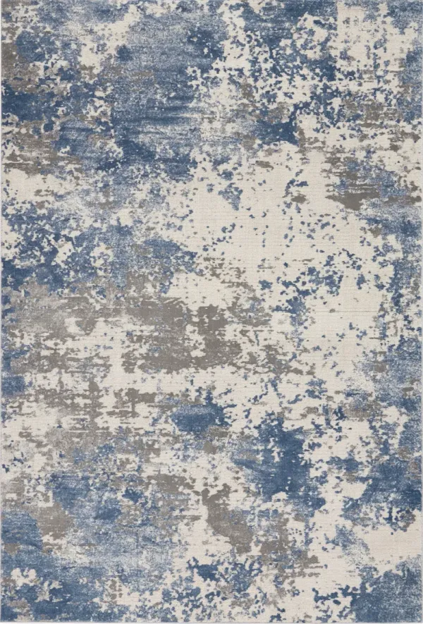 Rustic Textures RUS08 Gray/Blue 6' x 9' Rug