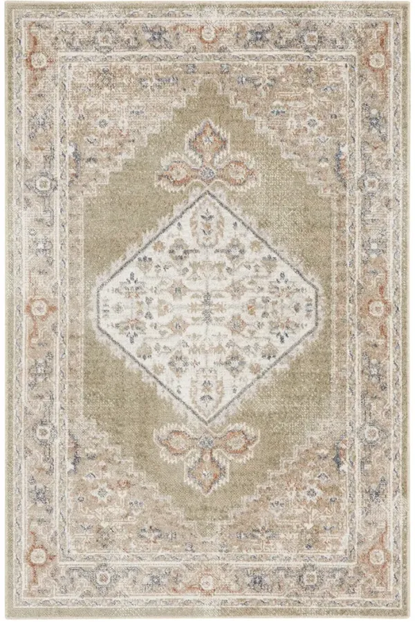 Astra Machine Washable ASW11 Sage/Multicolor 2'2" x 8' Rug