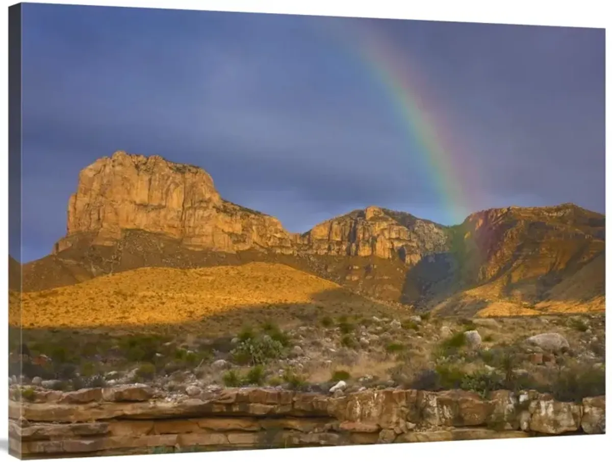 Rainbow near El Capitan, Guadalupe Mountains National Park, Texas-Canvas Art-40x30