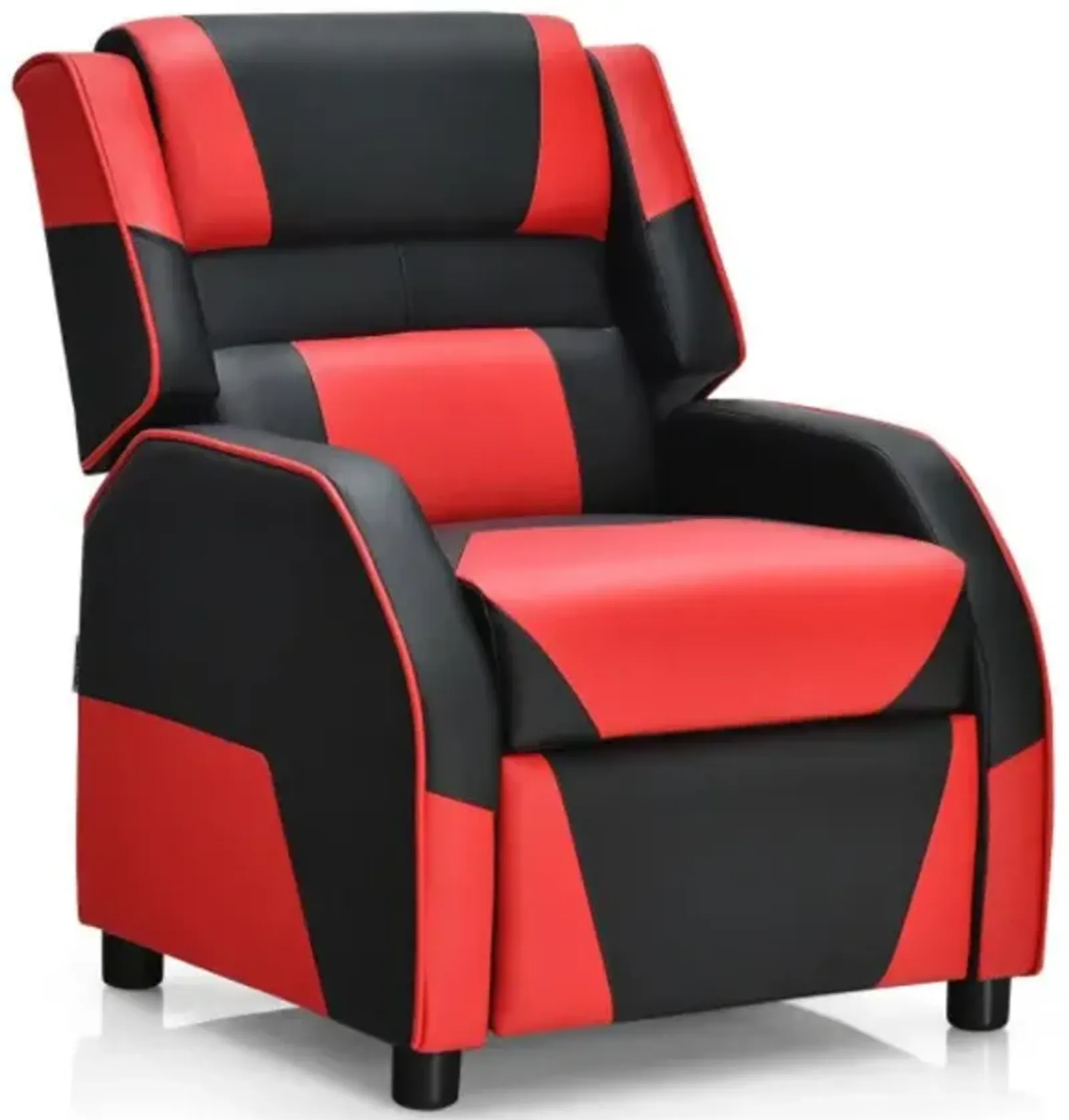 Hivvago Kids Youth PU Leather Gaming Sofa Recliner with Headrest and Footrest