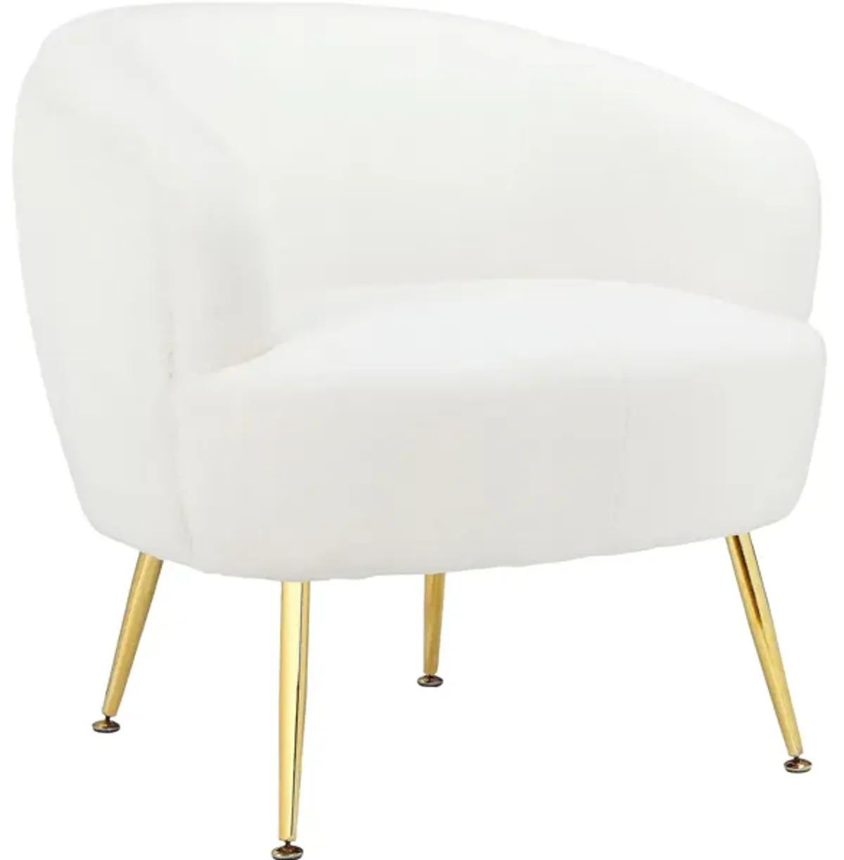 Kara Upholstered Accent Chair with Gold Legs