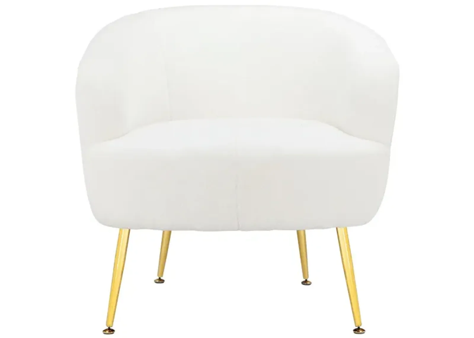 Kara Upholstered Accent Chair with Gold Legs