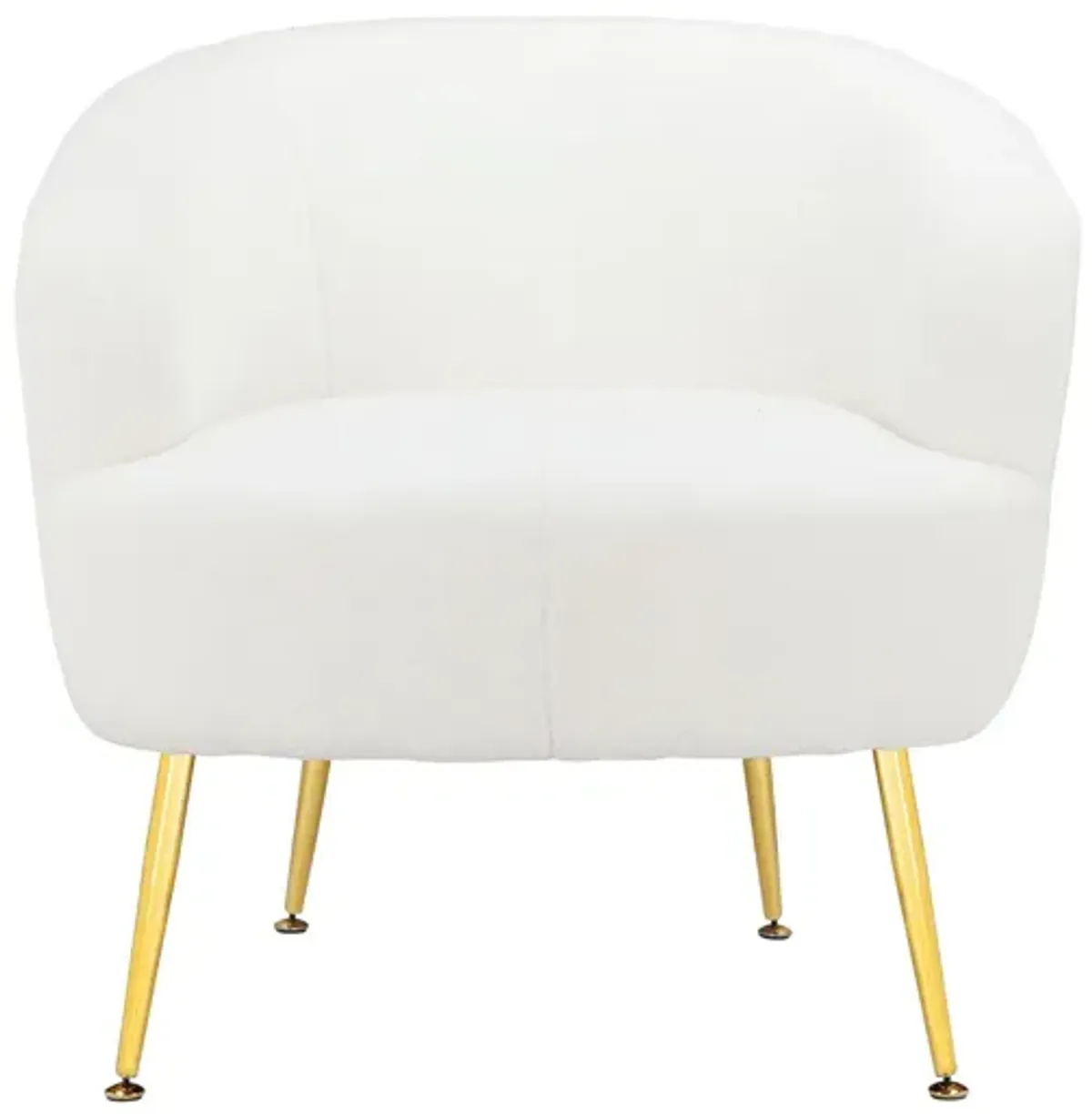 Kara Upholstered Accent Chair with Gold Legs