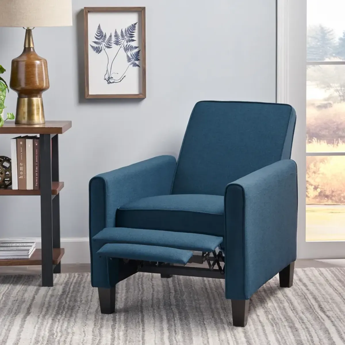 Merax Linen Fabric Manual Recliner Chair