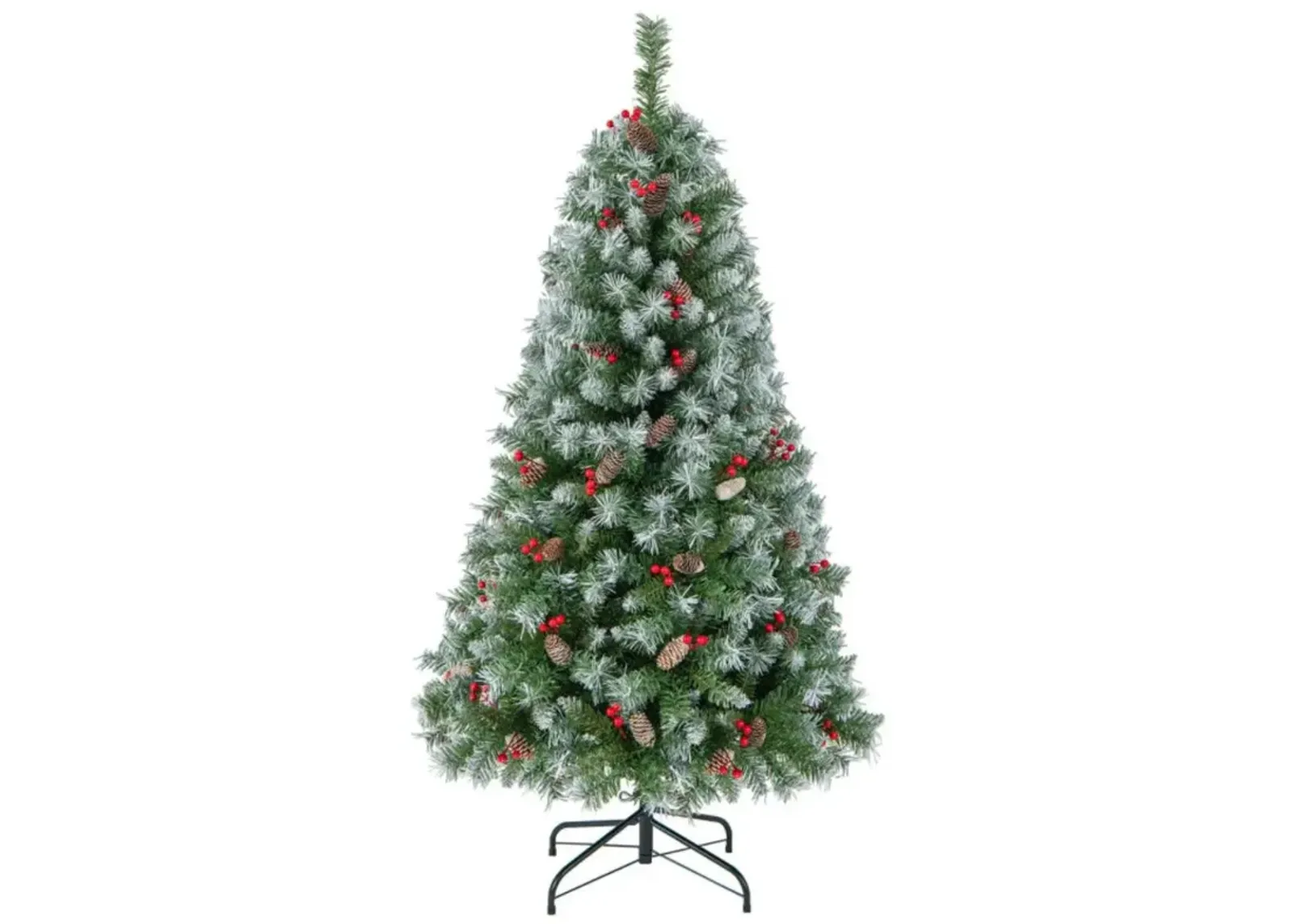 Hinged Christmas Tree with PVC Branch Tips and Warm White LED Lights