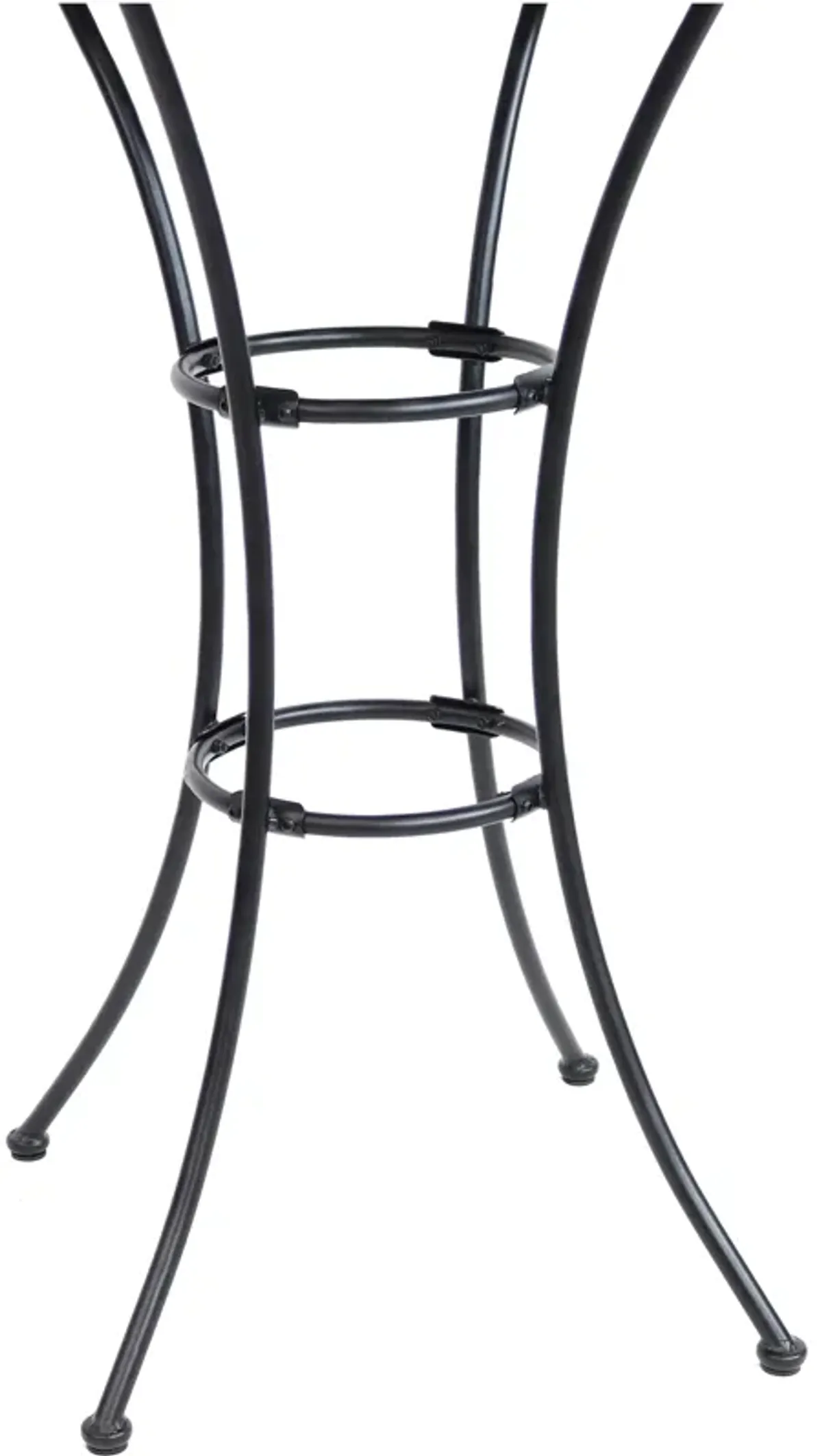 Sunnydaze 30 in Elegant Wrought Iron Round Patio Bar-Height Table - Black