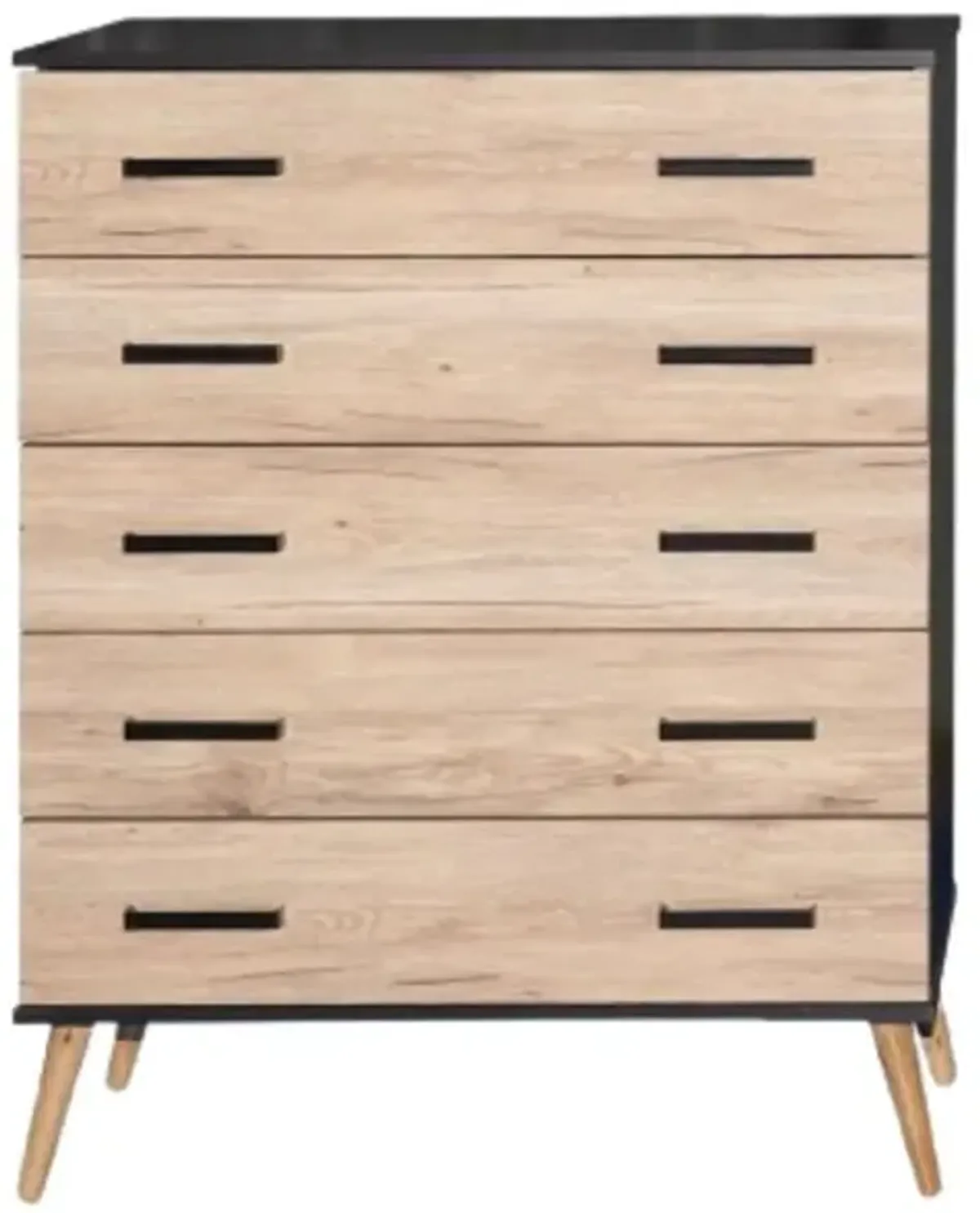 Eli Mid-Century Modern 5 Drawer Chest