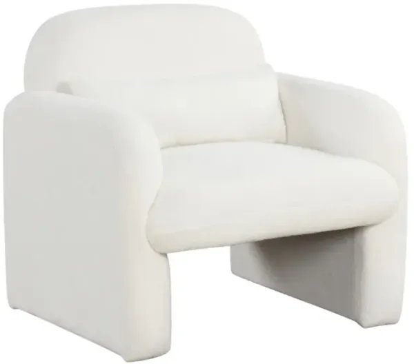 Hivvago Modern Accent Chair with Waist Pillow and Armrests for Living Room Bedroom