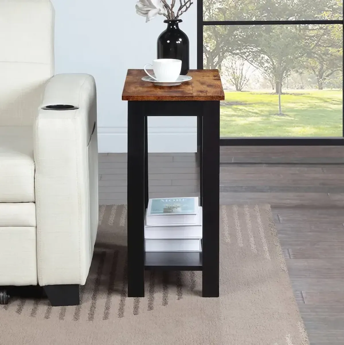 Convenience Concepts Designs2Go Baja Chairside End Table with Shelf