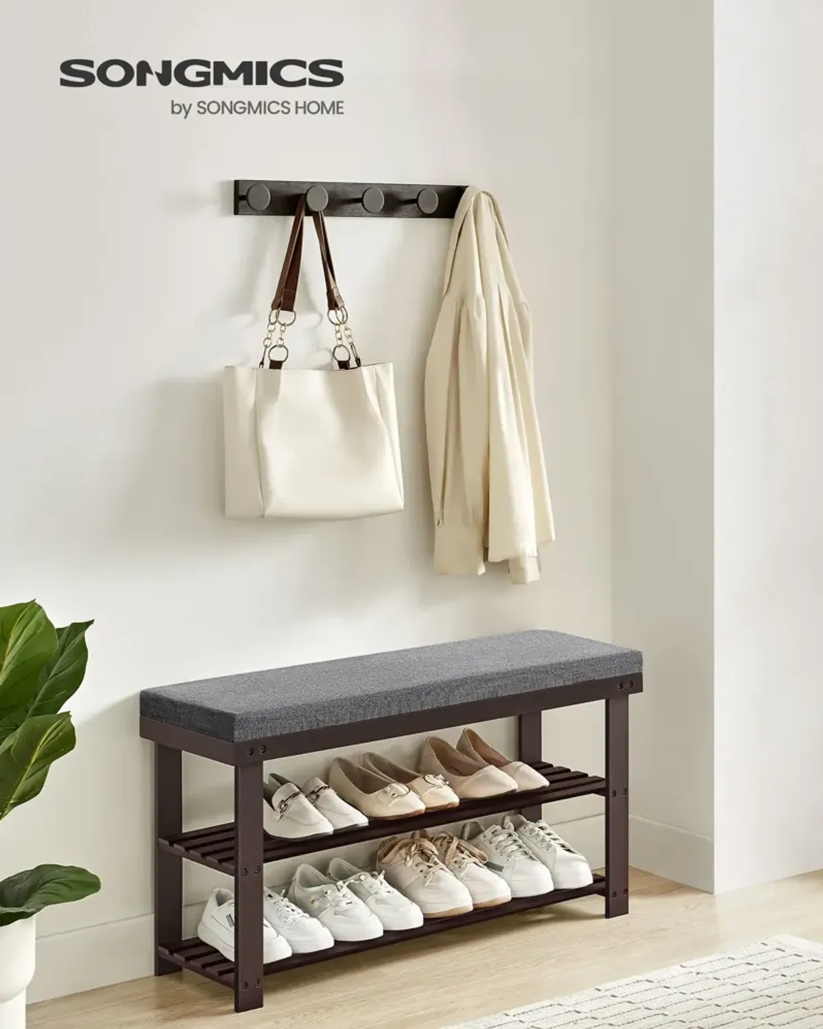 Storage Bench with Cushion: Comfortable and Functional Seating for Organized Spaces