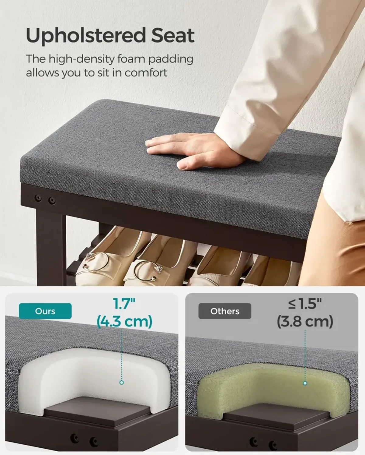 Storage Bench with Cushion: Comfortable and Functional Seating for Organized Spaces