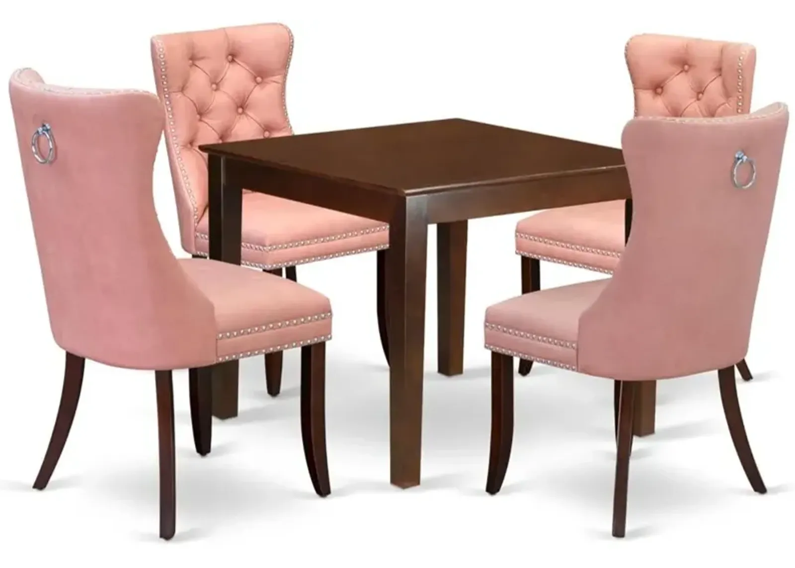 5 Piece Dining Room Table Set Consists of a Square Kitchen Table