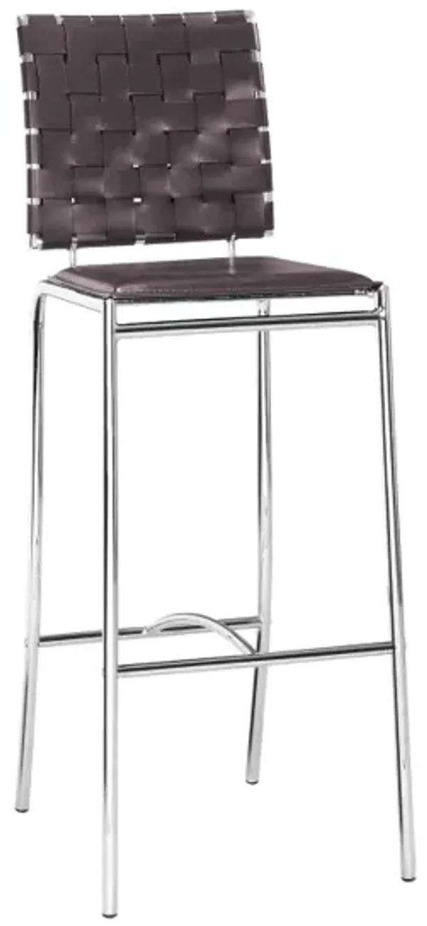 Criss Cross Barstool (Set of 2) Espresso
