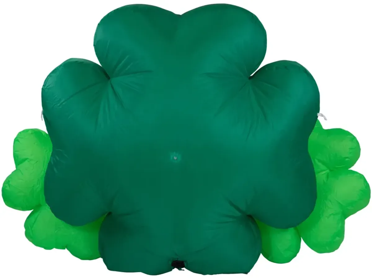 60" Inflatable Lighted Happy St. Patrick's Day Triple Shamrock Outdoor Decoration