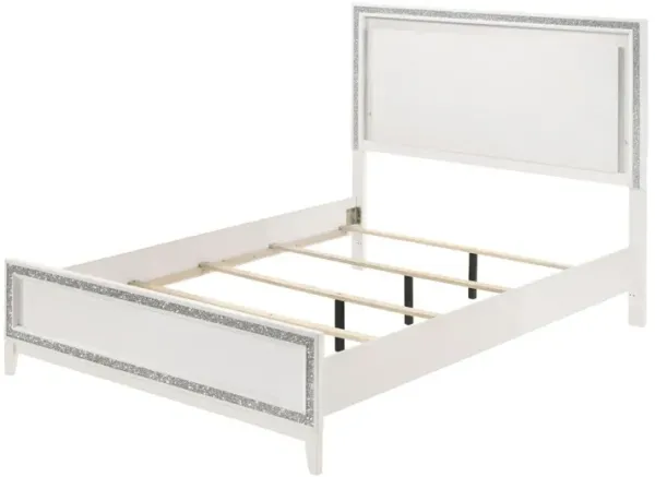 Haiden Queen Bed, LED & White Finish
