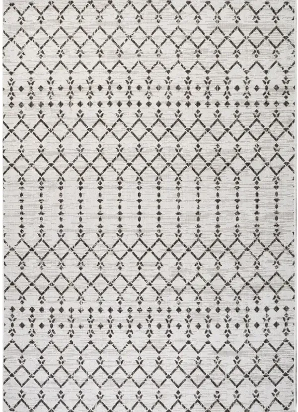 Ourika Moroccan Geometric Textured Weave Indoor/Outdoor Area Rug