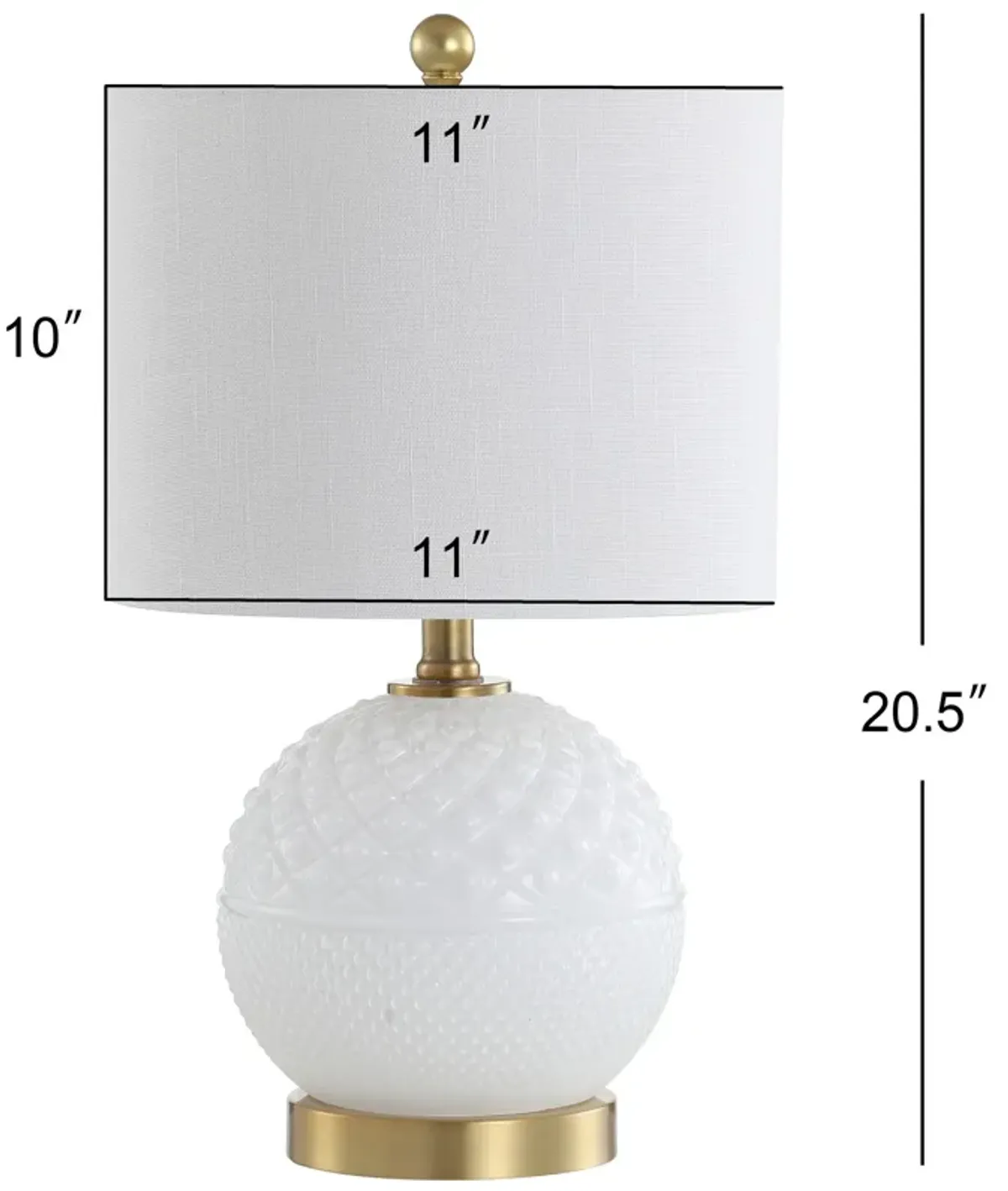 Julienne Glass/Metal LED Table Lamp