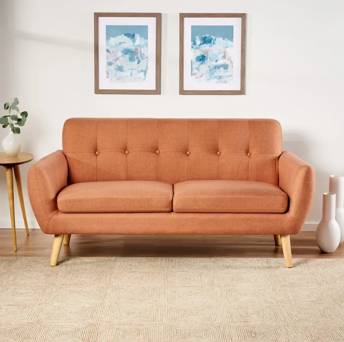 Merax Modern Fabric Loveseat Sofa